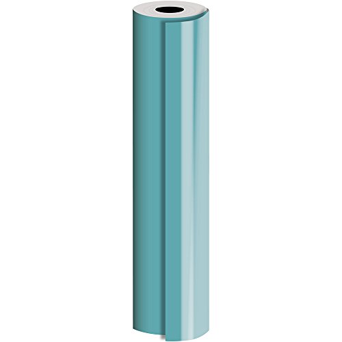 JAM PAPER Industrial Size Bulk Wrapping Paper Rolls - Matte Turquoise - 1/4 Ream (520 Sq Ft) - Sold Individually