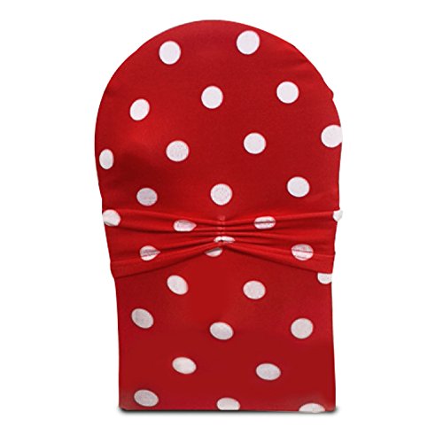 Wrapeez Gift Wrap – Quick & Easy Present Wrapping With Built-in Bows – Stretchable Reusable/Eco-Friendly Fabric Fits All Shapes & Sizes – Perfect for On-The-Go – No Scissors/Tape Needed (Red Dots, 5 Pack)