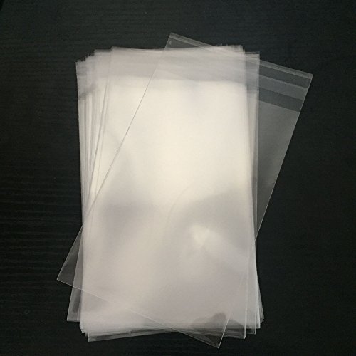 200ct Clear Poly Bags Adhesive 5 x 7-1.4 mils Thick OPP Plastic Bags for Cookie Candy Buffet Goody Envelopes Jewelry Cards - Food Safety Self Sealing Treat Cello Cellophane Bags (5'' x 7'')