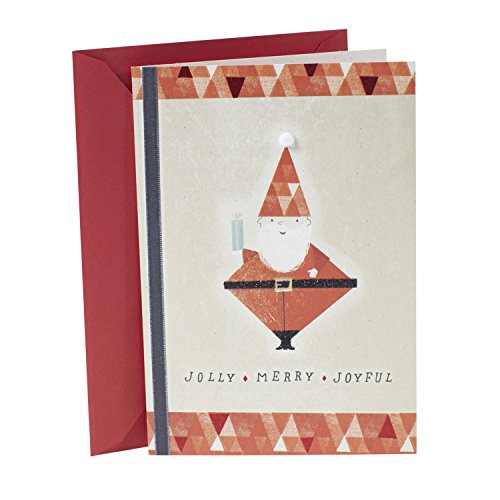 Hallmark Christmas Card (Geometric Santa)