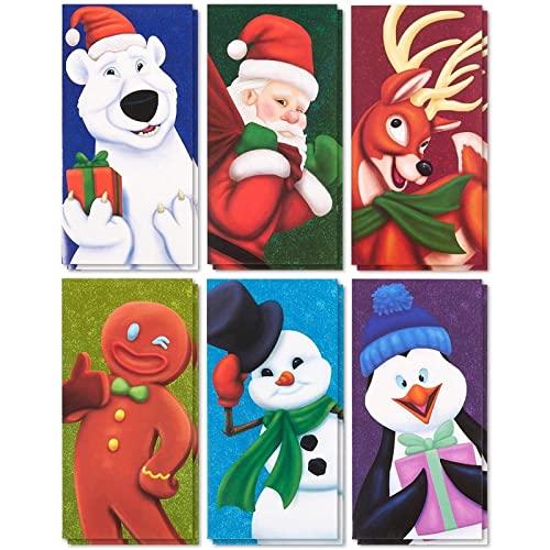 Best Paper Greetings Christmas Money and Gift Card Holders with Envelopes, Xmas Designs (3.6 x 7.25 In, 36 Pack)