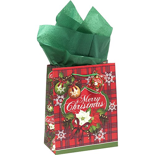 Medium Christmas Bags 12 Pack Christmas Holiday Bags Paper Party Favor Goodies Gift Bags with Assorted Prints for Christmas Favors Bag