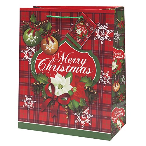 Medium Christmas Bags 12 Pack Christmas Holiday Bags Paper Party Favor Goodies Gift Bags with Assorted Prints for Christmas Favors Bag