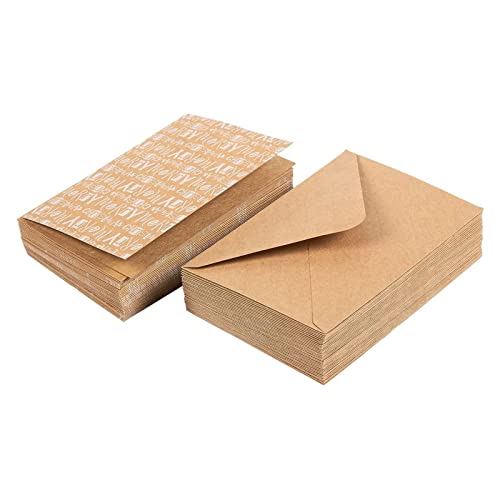 36 Pack Kraft Christmas Greeting Cards with Envelopes, 6 Winter Holiday Designs (4x6 In)