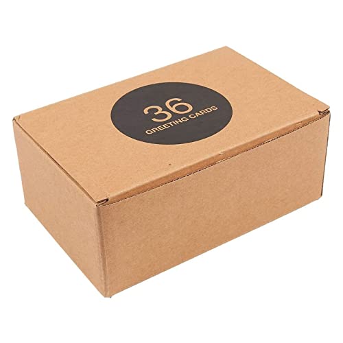 36 Pack Kraft Christmas Greeting Cards with Envelopes, 6 Winter Holiday Designs (4x6 In)