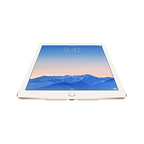 Apple iPad Air 2 MH1J2LL/A (128GB, Wi-Fi, Gold) NEWEST VERSION (Renewed)