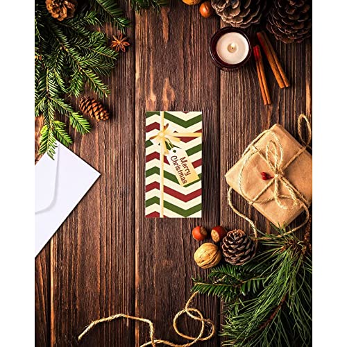 36-Pack Merry Christmas Greeting Cards - Xmas Money and Gift Card Holder Cards in 6 Gift Box Designs, Bulk Assorted Winter Holiday Cards Box Set with Envelopes Included, 3.6 x 7.25 Inches