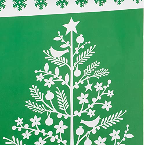 Hallmark "Image Arts 8"" Medium Holiday Gift Bag Bundle, Reindeer, Snowflakes (Pack of 8; Red, Green, White)" (5EGB5771)