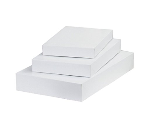 All Day Gifts 10 Pack White Gift Wrap Boxes with Lids - Assorted Multi-pack