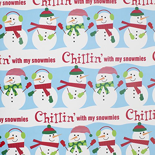 Image Arts Christmas Wrapping Paper Bundle with Cut Lines on Reverse, Santa (Pack of 4, 180 sq. ft. ttl.)