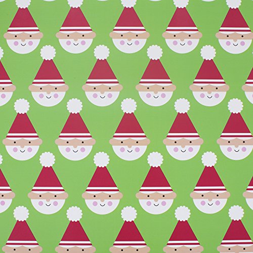 Image Arts Christmas Wrapping Paper Bundle with Cut Lines on Reverse, Santa (Pack of 4, 180 sq. ft. ttl.)