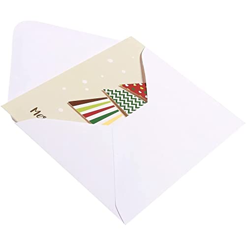 12 Pack Merry Christmas Greeting Cards with Envelopes, Blank Inside, 6 Festive Designs, 5 x 7 In