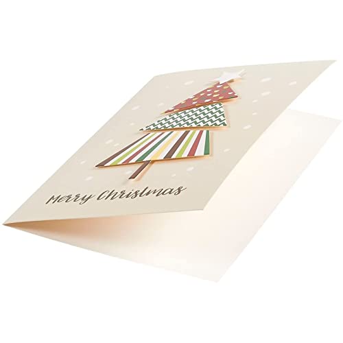 12 Pack Merry Christmas Greeting Cards with Envelopes, Blank Inside, 6 Festive Designs, 5 x 7 In