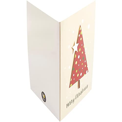 12 Pack Merry Christmas Greeting Cards with Envelopes, Blank Inside, 6 Festive Designs, 5 x 7 In