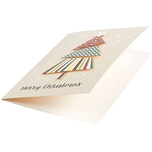 12 Pack Merry Christmas Greeting Cards with Envelopes, Blank Inside, 6 Festive Designs, 5 x 7 In