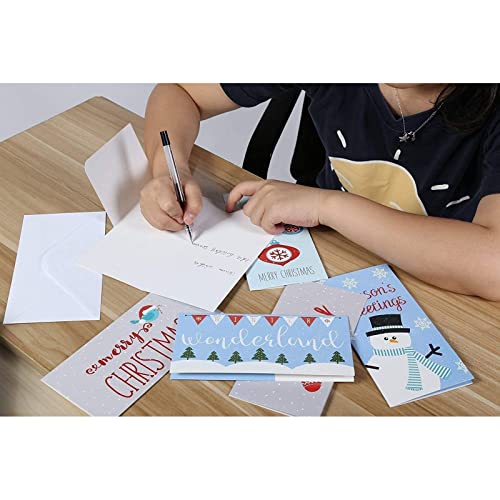 Christmas Greeting Cards with Money Envelopes for Cash (3.5 x 7.25 In, 36 Pack)