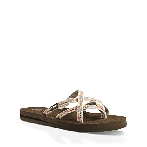 Teva Women's Olowahu Flip-Flop - 7 B(M) US - Waterfall/Antique Gold