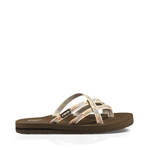 Teva Women's Olowahu Flip-Flop - 6 B(M) US - Waterfall/Antique Gold