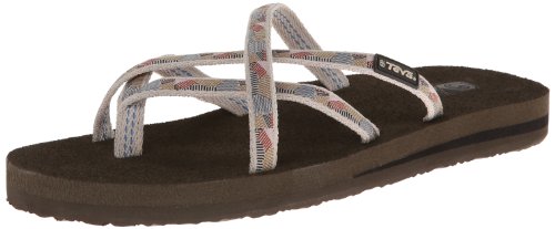 Teva Women's Olowahu Flip-Flop - 6 B(M) US - Waterfall/Antique Gold