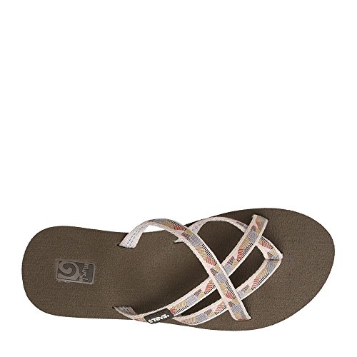 Teva Women's Olowahu Flip-Flop - 6 B(M) US - Waterfall/Antique Gold