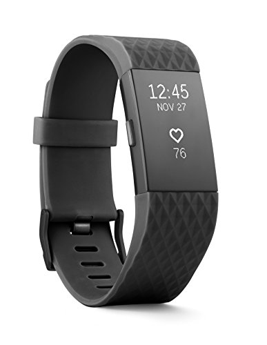 Fitbit Charge 2 Heart Rate + Fitness Wristband, Special Edition, Gunmetal, Large (US Version)