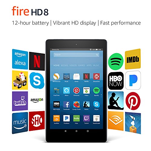 Fire HD 8 Tablet with Alexa, 8" HD Display, 32 GB, Black (Previous Generation – 7th)