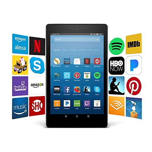 Fire HD 8 Tablet with Alexa, 8" HD Display, 32 GB, Black (Previous Generation – 7th)