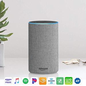 Echo (2nd Generation) - Smart speaker with Alexa and Dolby processing - Heather Gray Fabric