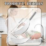 Handheld Stainless Steel Pasta Strainer with Handle