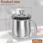 Stainless Steel 2L Saucepan with Pour Spout