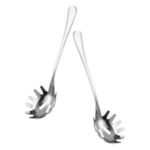 Toyvian Stainless Steel Pasta Scoop Set, 2pcs