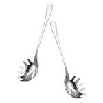 Toyvian Stainless Steel Pasta Scoop Set, 2pcs