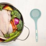 Silicone Pasta Spoon Strainer with Colorful Design