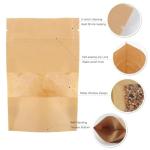 40PCS Kraft Paper Ziplock Bags with Window