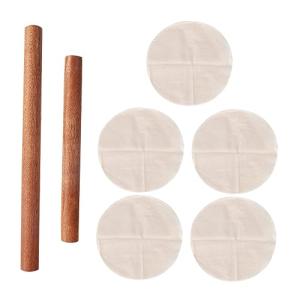 Wooden Rolling Pin Set with Steamer Mats