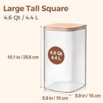 Glass Storage Container Set with Airtight Bamboo Lids