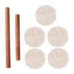 VICASKY Wooden Dough Roller Set with Steamer Mats