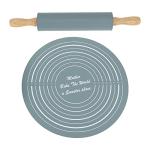 Silicone Rolling Pin and Kneading Mat Set