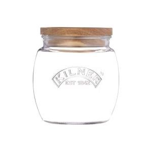 Kilner Wooden Lid Glass Storage Jar 0.85L