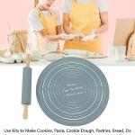 Silicone Rolling Pin and Kneading Mat Set