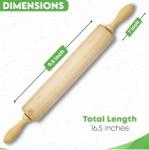 Unalix 16.5-Inch Rolling Pin for Baking