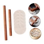 VICASKY Wooden Dough Roller Set with Steamer Mats