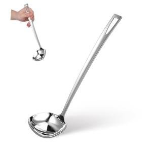 Stainless Steel Strainer Ladle with Ergonomic Handle