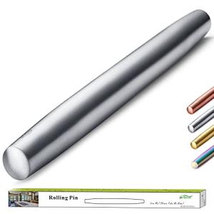 Berglander Matte Stainless Steel Rolling Pin for Baking
