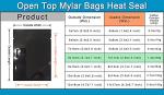 WACCOMT 100 Mylar Heat Seal Bags for Storage