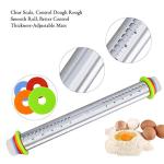 Adjustable Stainless Steel Rolling Pin for Baking