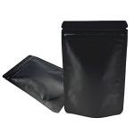50pcs Matte Black Resealable Snack Storage Bags