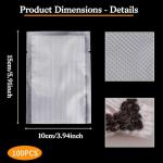 100Pcs Thick Vacuum Sealer Bags for Food Storage