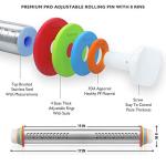 Adjustable Stainless Steel Rolling Pin for Baking