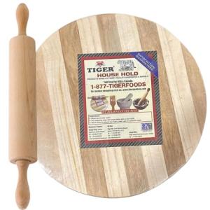 Handmade Wooden Rolling Pin and Board Set